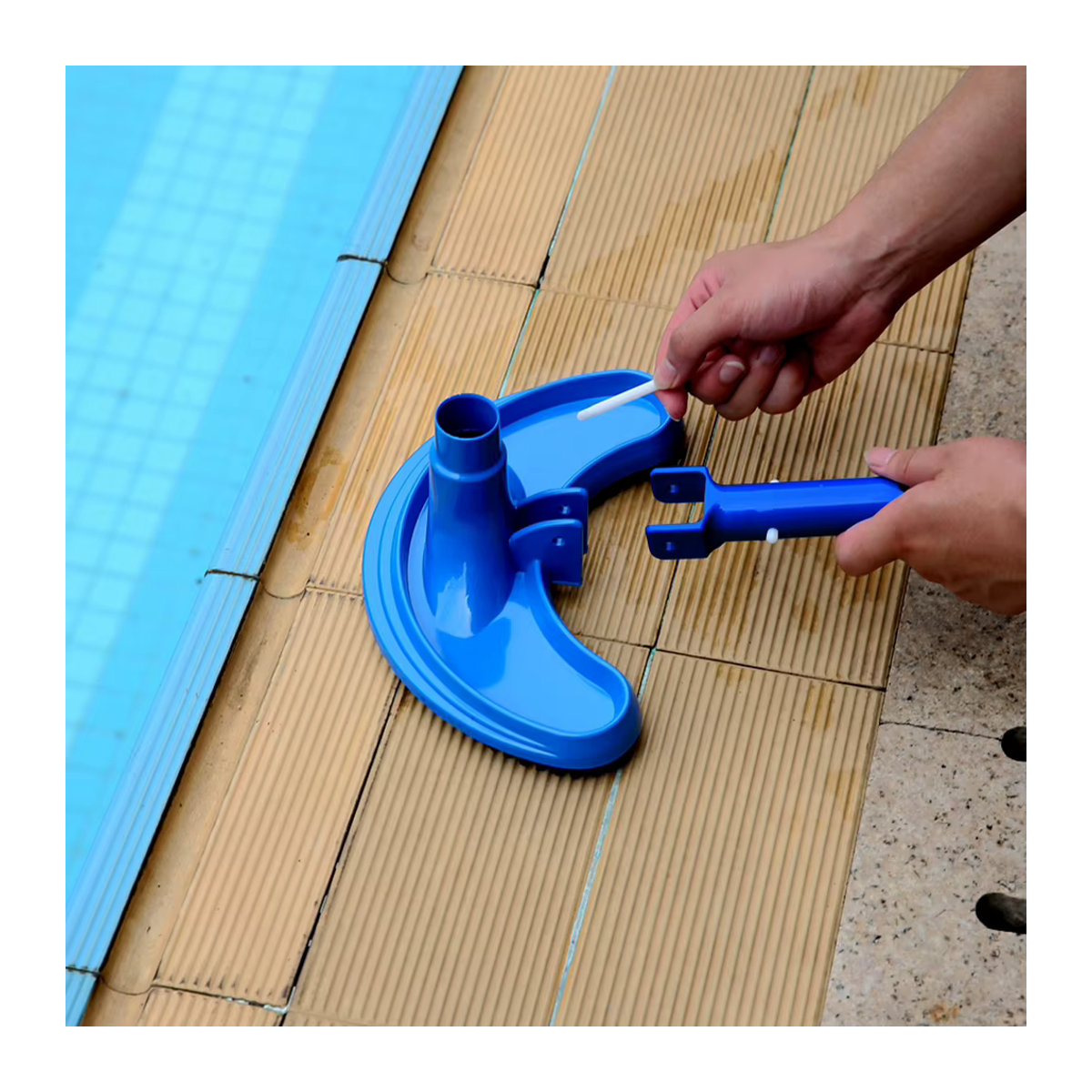 Pool Staubsauger Bürste für Schwimmbecken und Brunnen in Blau aus Kunststoff - Bild 3