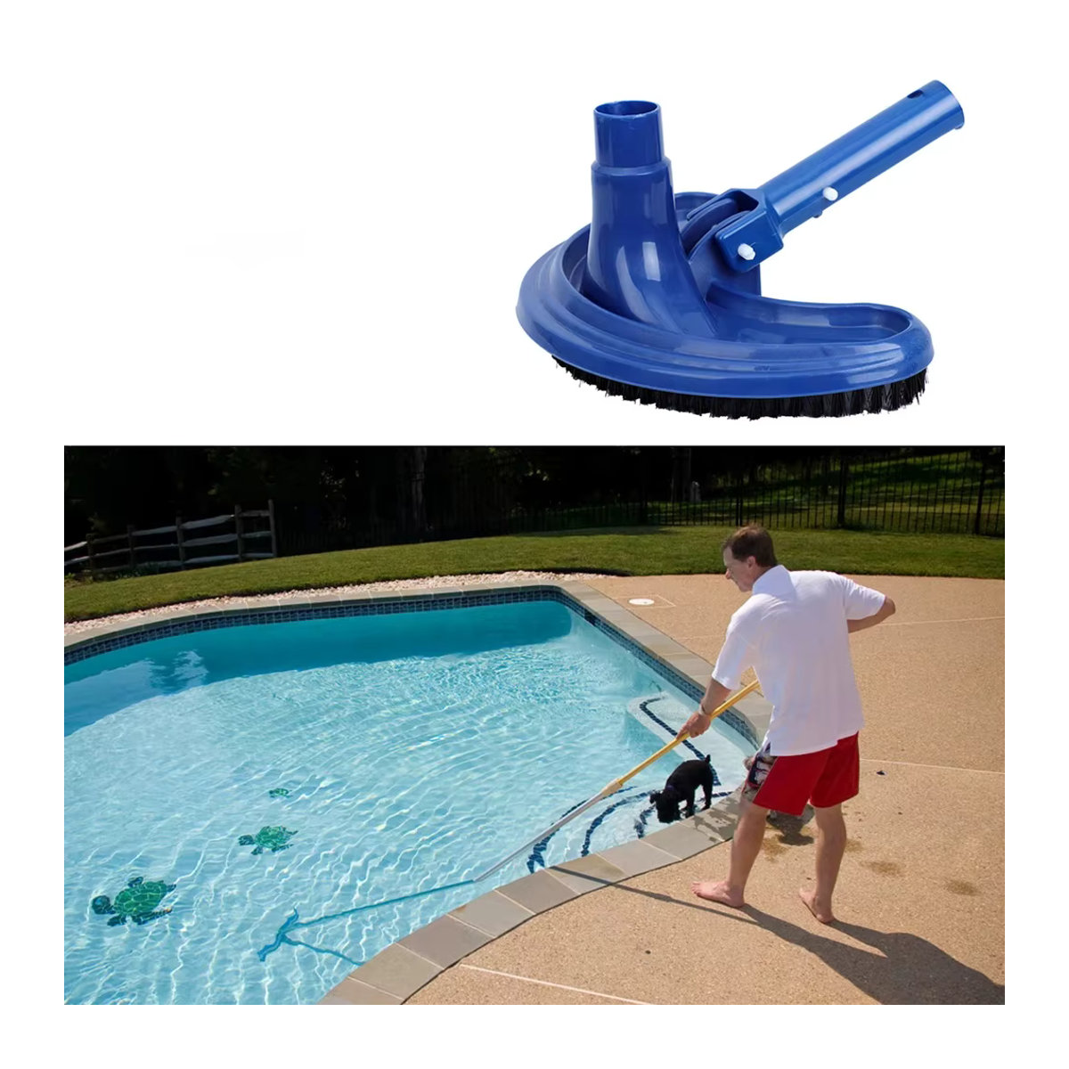 Pool Staubsauger Bürste für Schwimmbecken und Brunnen in Blau aus Kunststoff - Bild 6