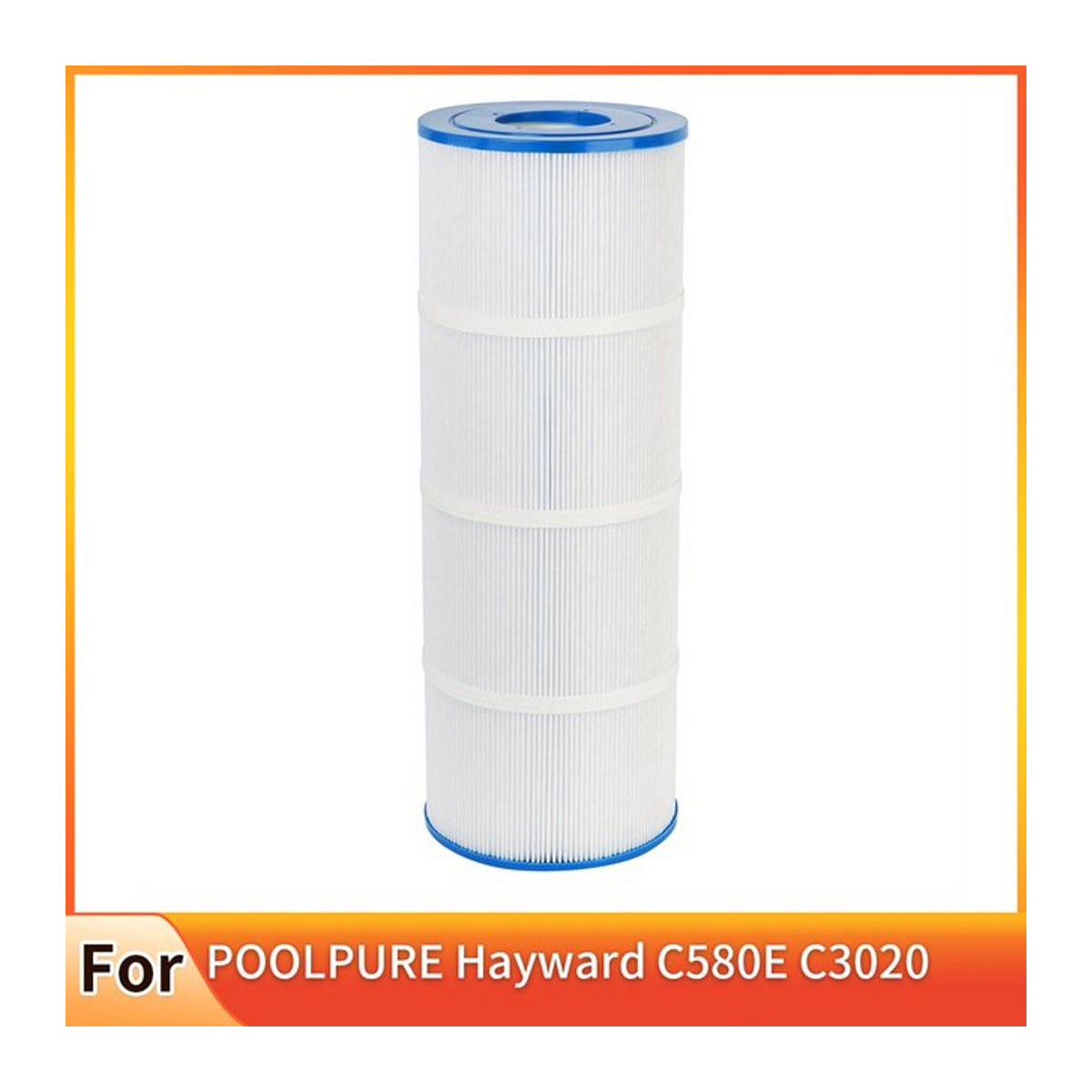 POOLPURE CX580XRE Poolfilter in Weiß für Hayward C580E, PA81-PAK4, Ultral-A3, Unicel C-7483 und Hayward SwimClear C3020, C3025, C3030 - Bild 1