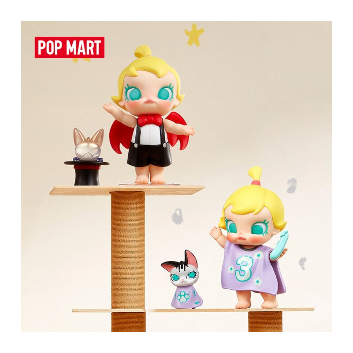 POP MART Baby Molly & Baby Tabby Series Blind Box Figuren, mehrfarbig - Bild 1