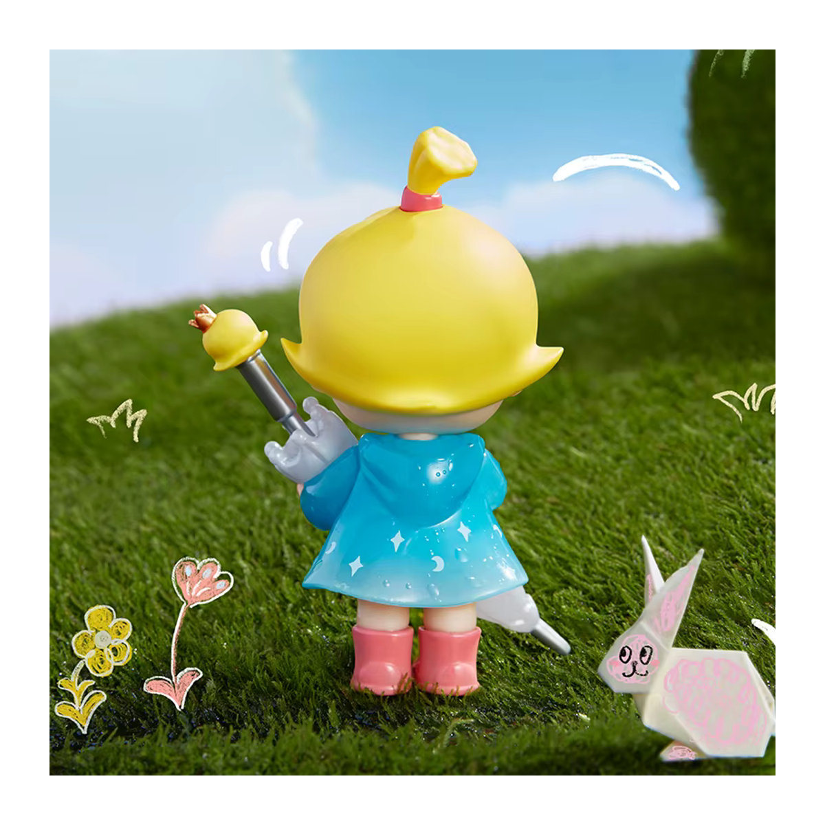 POP MART Baby Molly Lustige Regentagsfigur in Blau - Bild 4