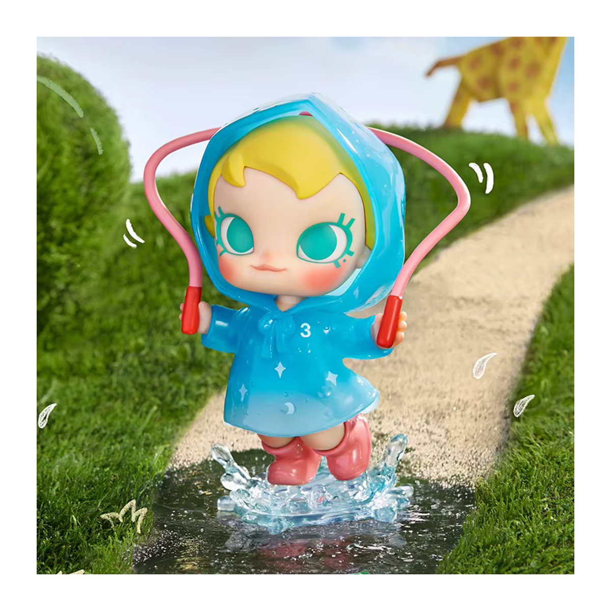 POP MART Baby Molly Lustige Regentagsfigur in Blau - Bild 5