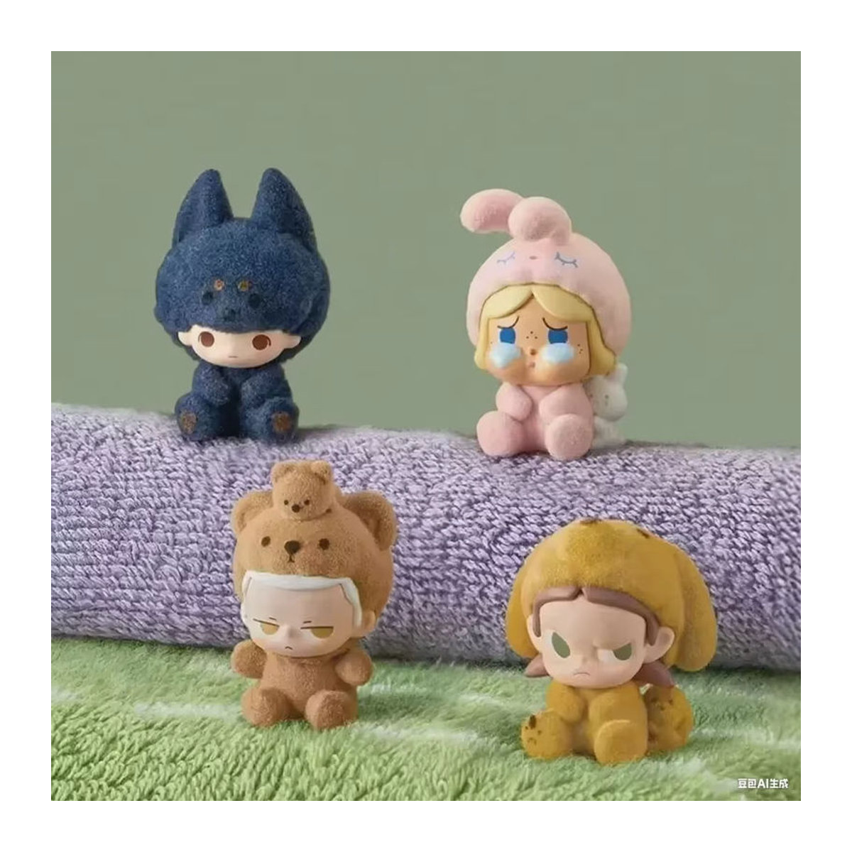 POP MART BEAN Pyjamas Drag Series Blind Box Mystery Box Niedliche Figur aus Kunststoff in Braun als Desktop Ornament - Bild 3