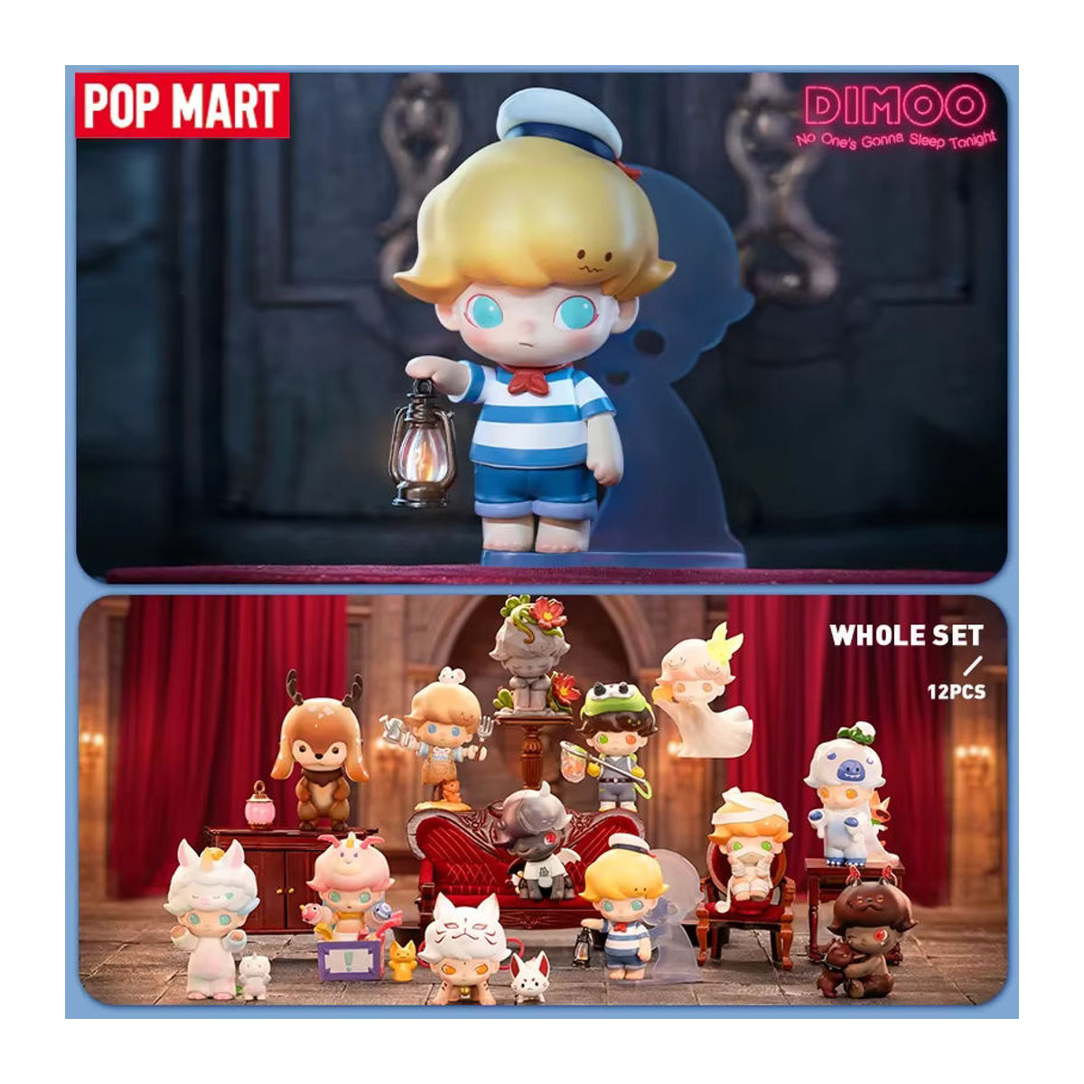 POP MART DIMOO No One's Gonna Sleep Tonight Series Blind Box Mehrfarbige Kawaii Action Figure aus Kunststoff - Bild 2