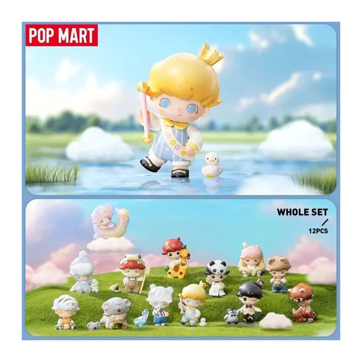 POP MART Dimoo Tier Königreich Serie Blind Box – Mehrfarbige Kawaii Anime Action Figure aus Kunststoff als dekoratives Spielzeug für Kinder - Bild 1