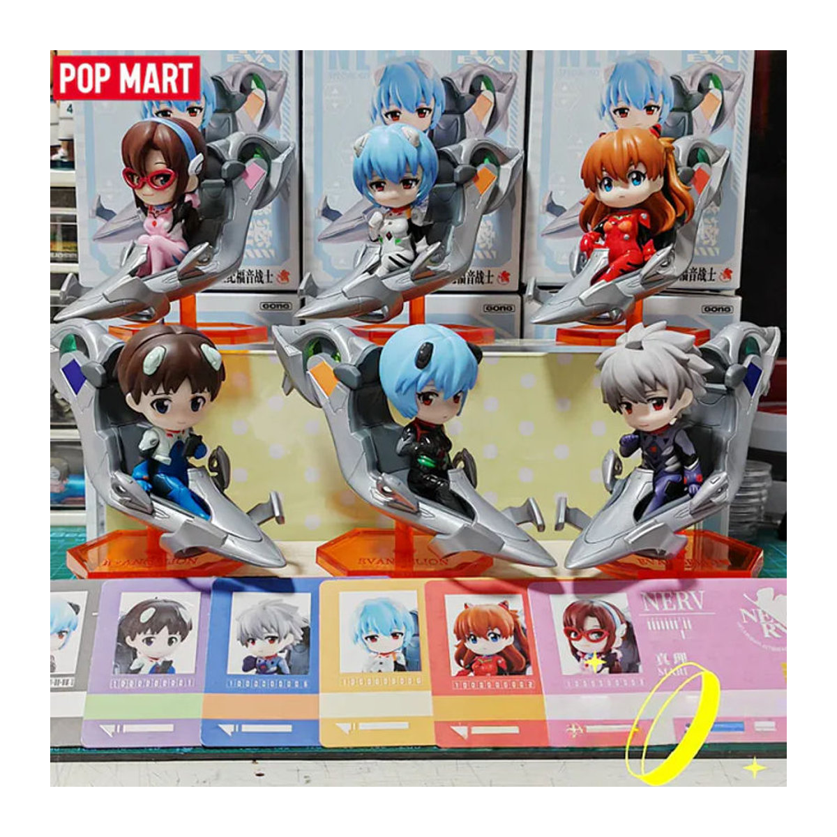 POP MART GONG EVA Neon Genesis Evangelion Pilot Blind Box Actionfigur aus Kunststoff, mehrfarbig - Bild 1