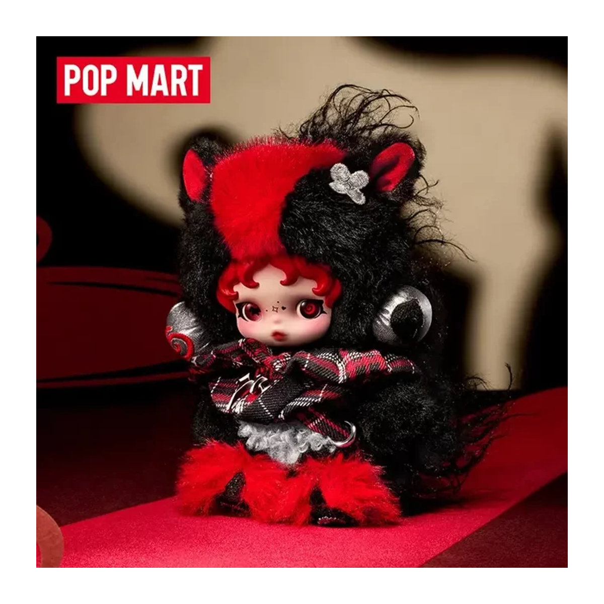 POP MART Have A Good Run Serie Vinyl Plüsch Anhänger Blind Box Mystery Figur in Schwarz - Bild 1