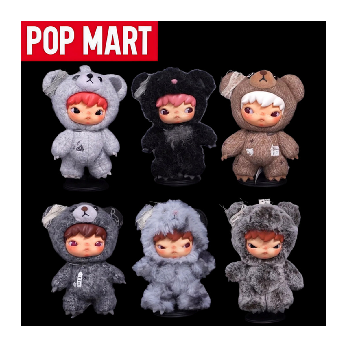 POP MART Hirono Serie Road Journal Blind Box Vinyl Puppe als Desktop Ornament in Grau und Mehrfarbig - Bild 1