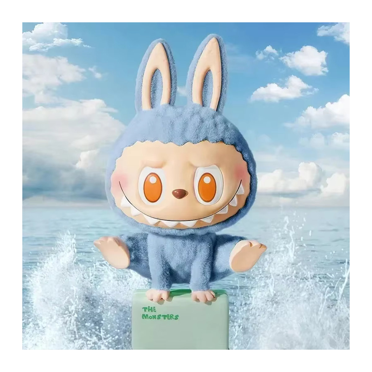 POP MART LABUBU DIE MONSTERS Lazy Yoga Serie Blind Box Kawaii Anime Action Figure Spielzeug in Blau - Bild 1