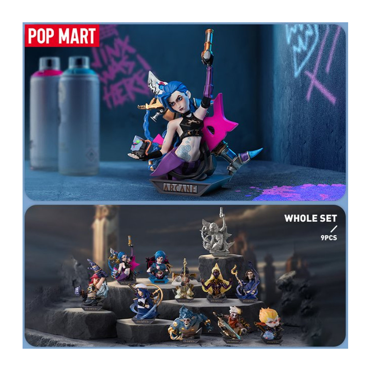 POP MART League of Legends Arcane Series Mystery Box Figuren in Mehrfarbig - Bild 1