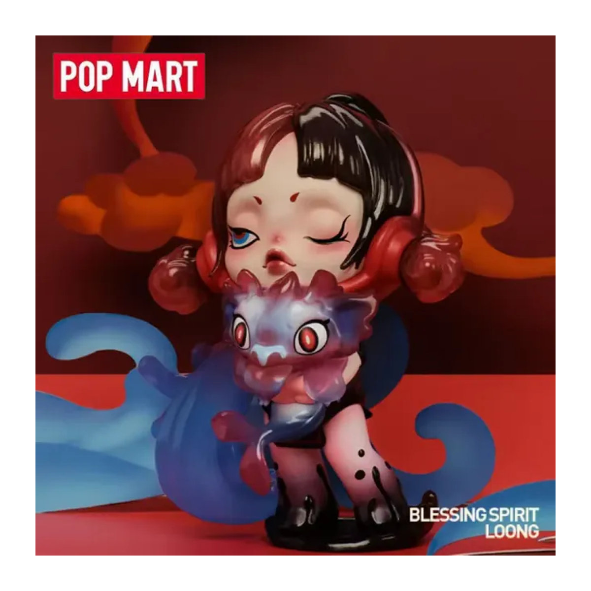 POP MART Loong Treasure Series Original Blind Box Mystery Box mit mehrfarbiger Anime-Figur aus Kunststoff - Bild 1