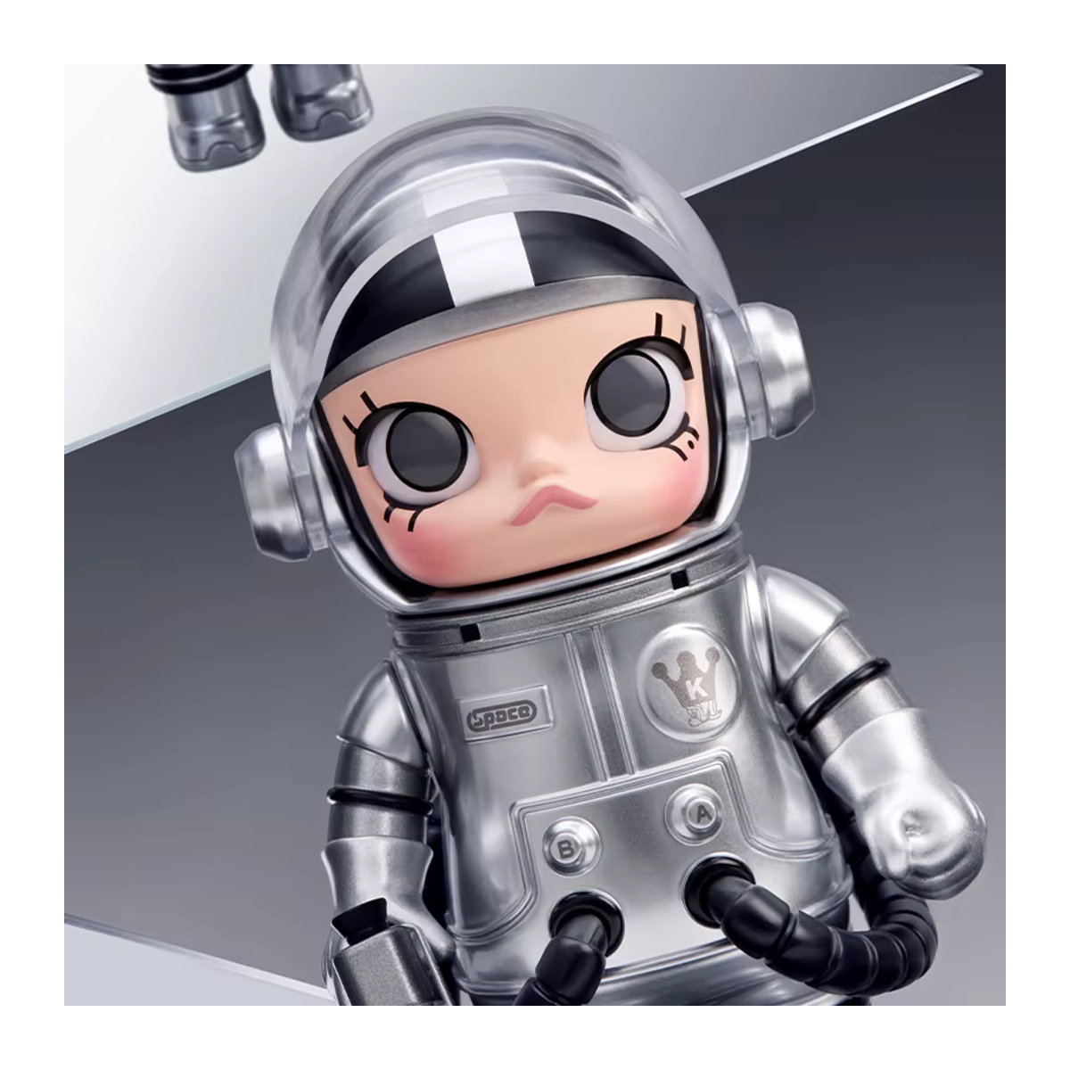 POP MART MEGA SPACE MOLLY 100 % Brechung Figur in Silber - Bild 3