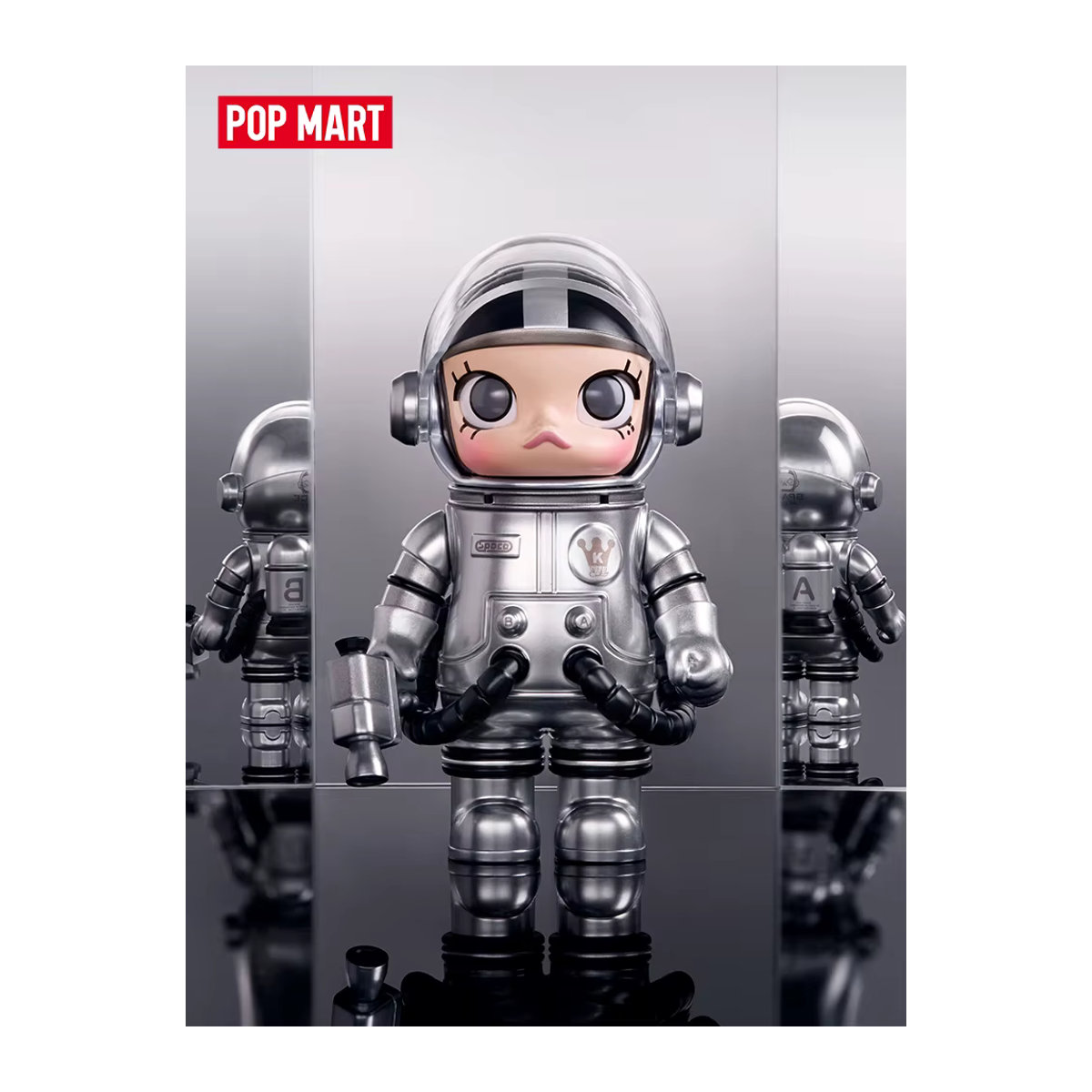 POP MART MEGA SPACE MOLLY 100 % Brechung Figur in Silber - Bild 5