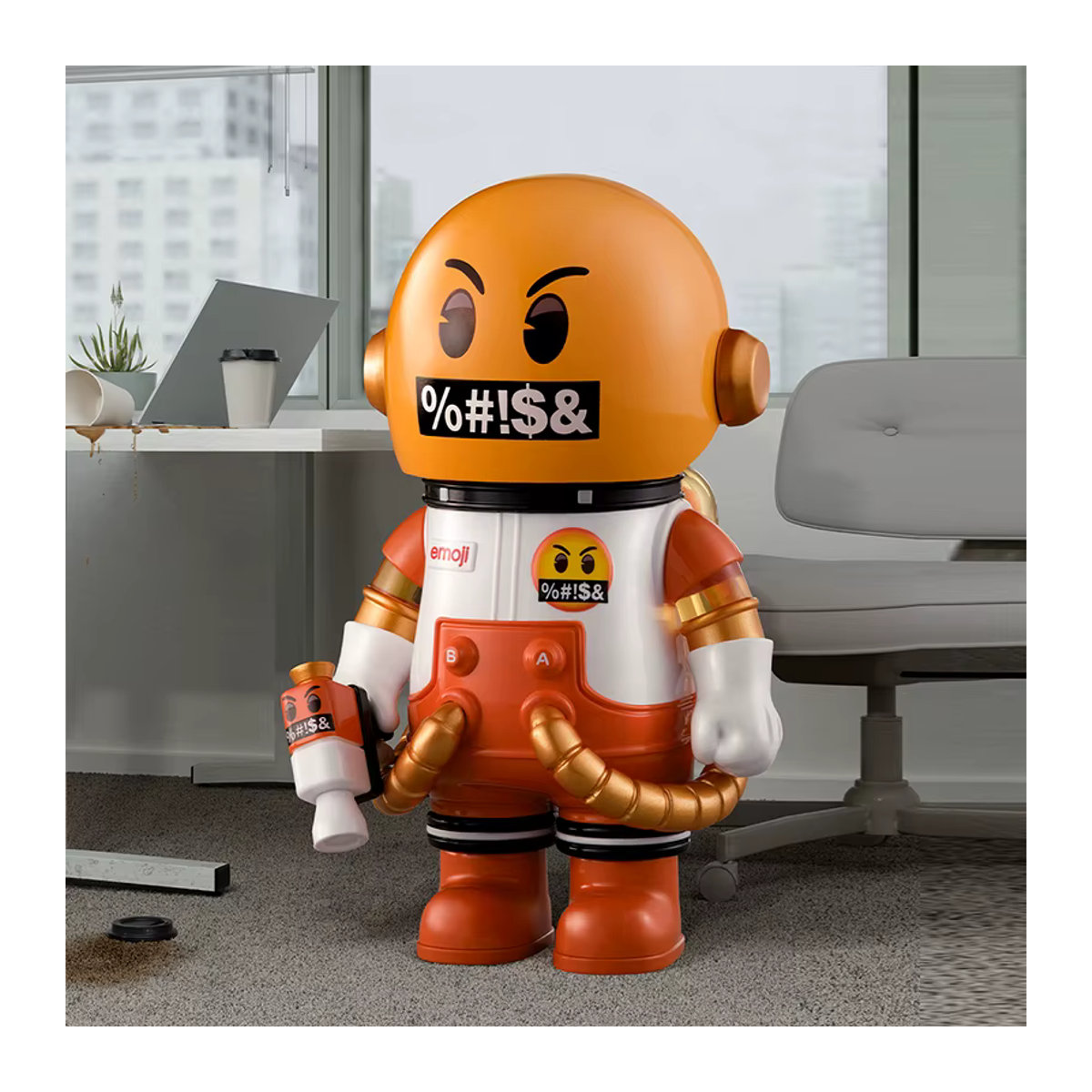 POP MART MEGA SPACE MOLLY 100 % Emoji-Serie Blind Box Actionfigur in Orange - Bild 2