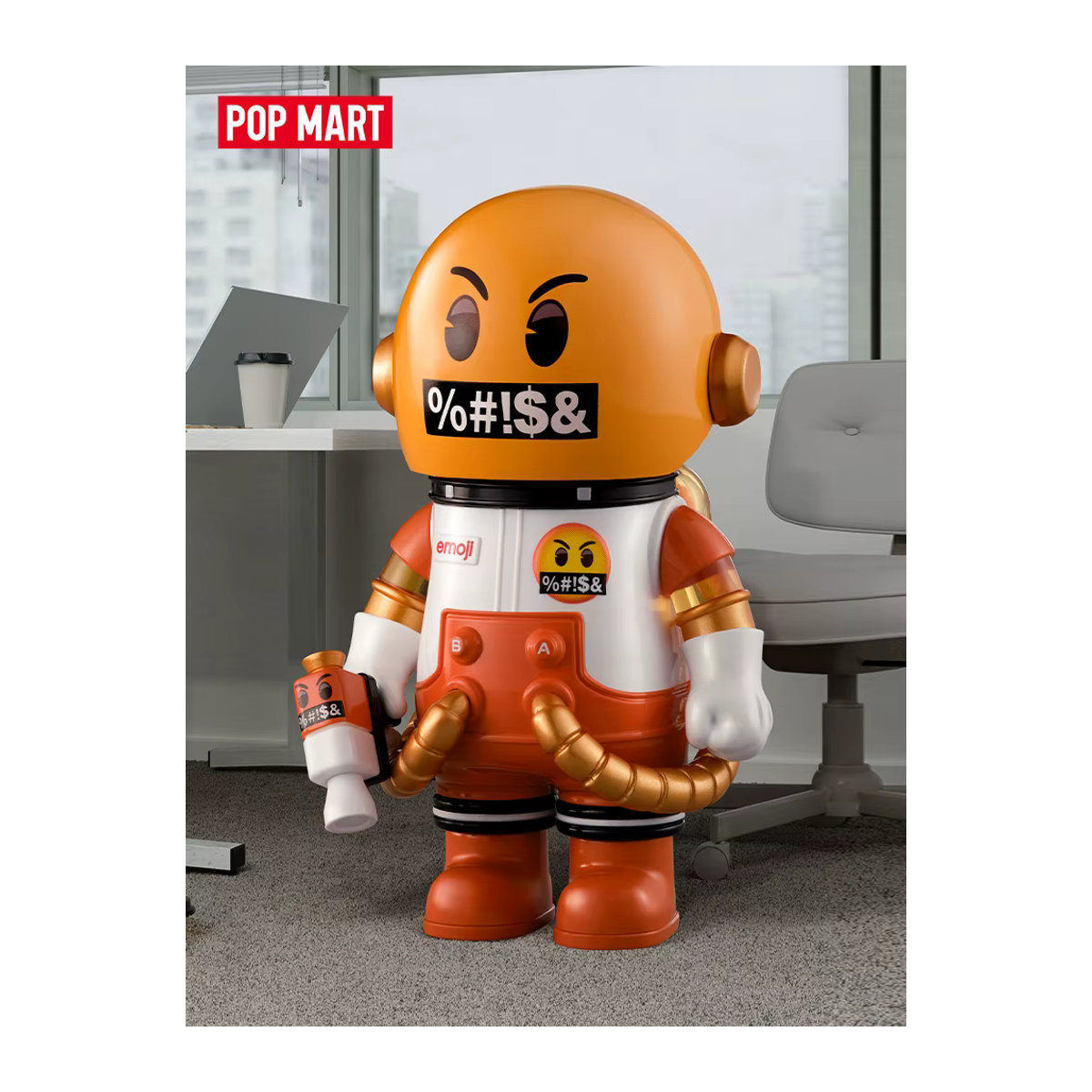 POP MART MEGA SPACE MOLLY 100 % Emoji-Serie Blind Box Actionfigur in Orange - Bild 3