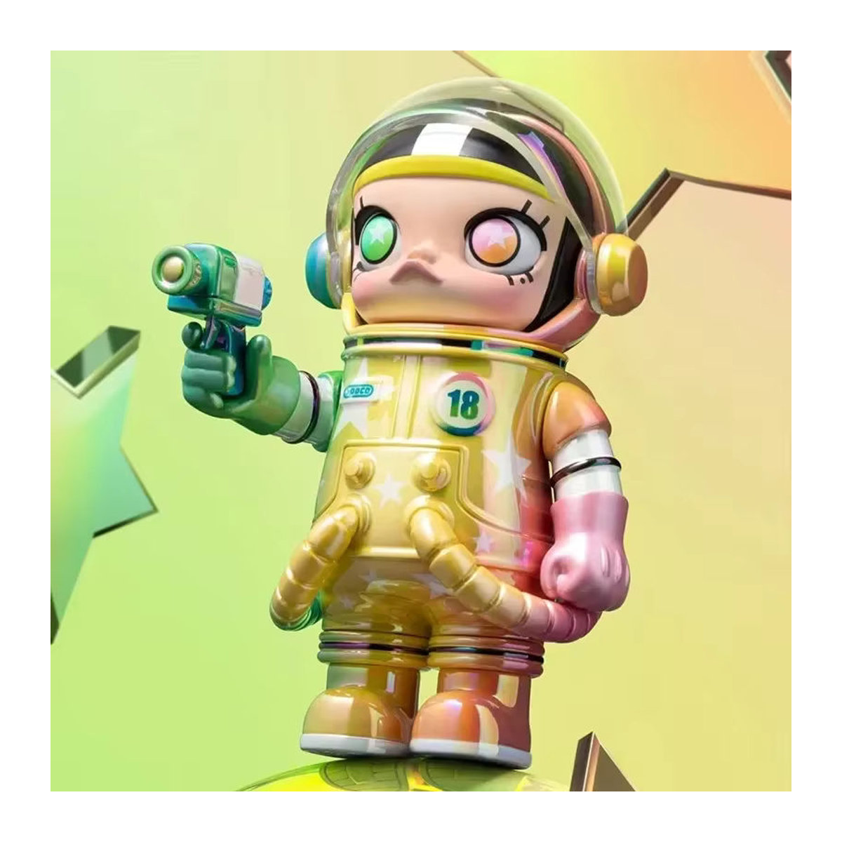 POP MART MEGA SPACE MOLLY 100 % Serie 3 Mystery Box Blind Box mit mehrfarbiger Anime Figur aus Kunststoff als Dekoration für dein Desktop - Bild 2