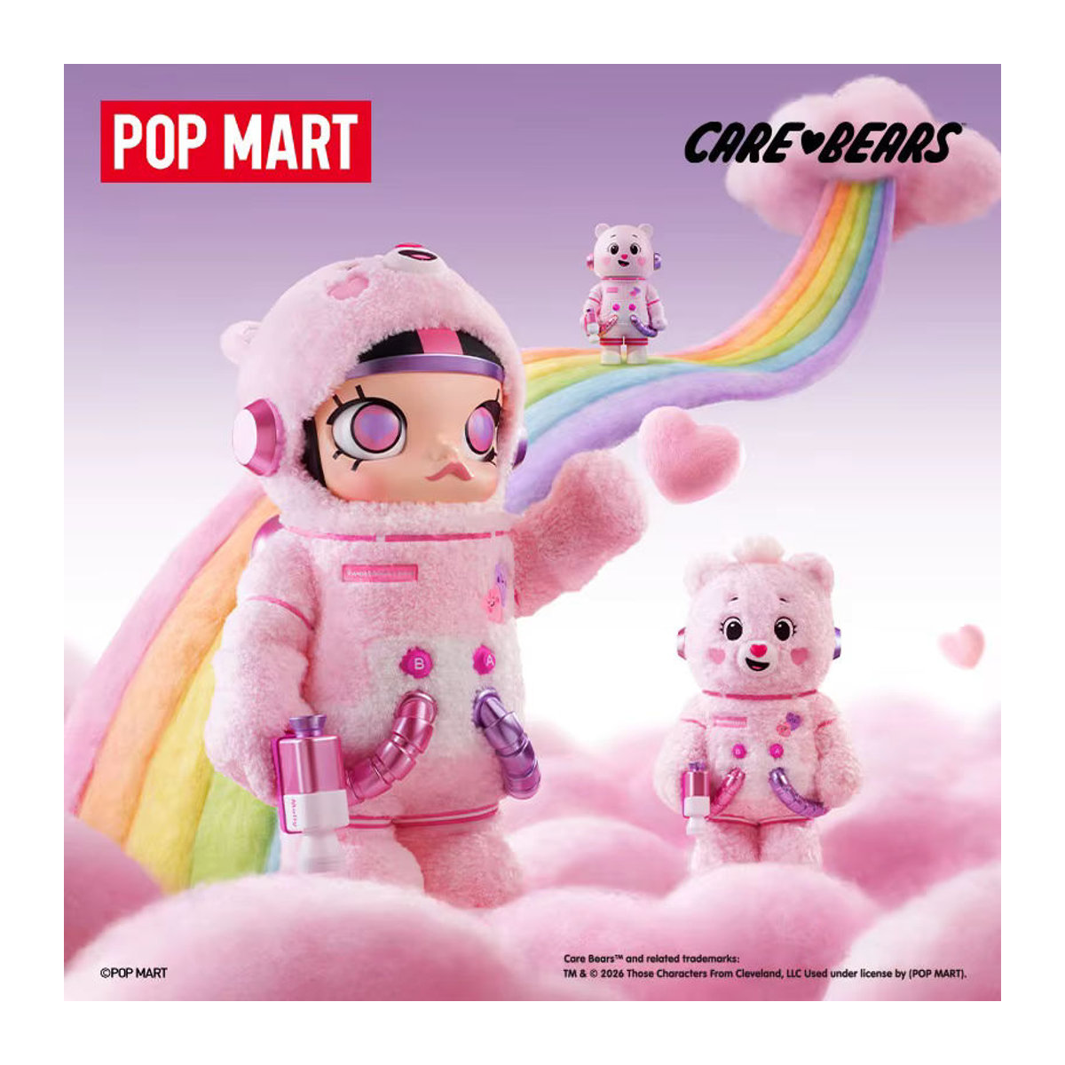 POP MART MEGA SPACE MOLLY Care Bears Serie Action-Anime-Figuren in Rosa - Bild 4