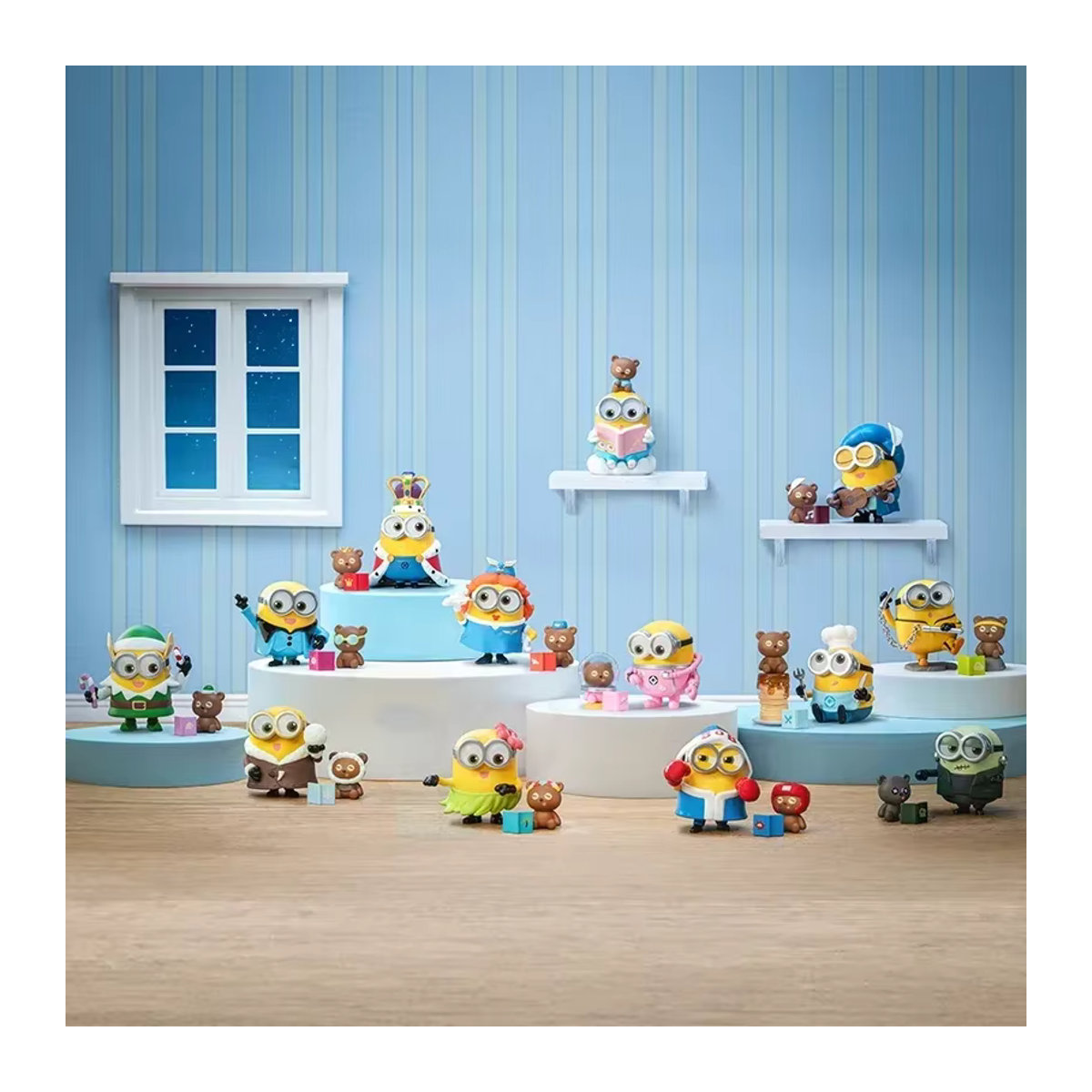 POP MART Minions Bedtime Stories Bob und Tim Series Blind Box Action Figure in Gelb - Bild 2