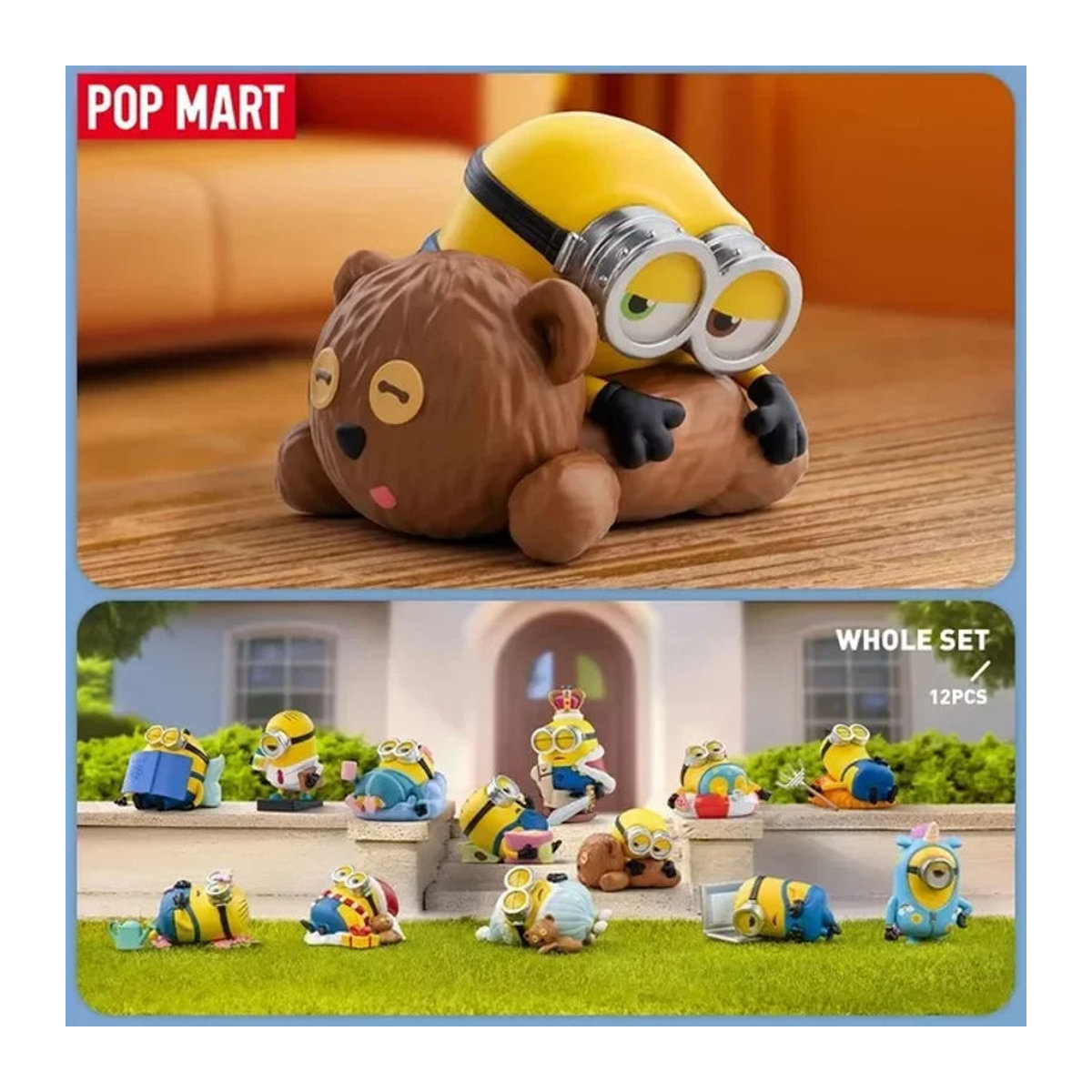POP MART Minions Lazy Every Day Series Blind Box Mehrfarbige Actionfigur aus Kunststoff für Kinder und Sammler - Bild 1