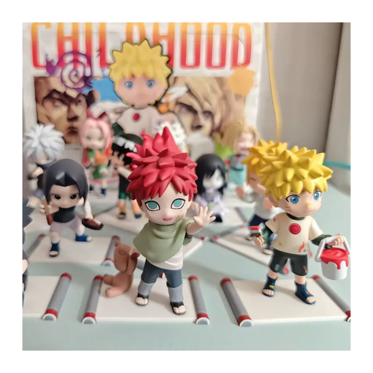 Pop Mart Naruto Shippuden Kindheits-Serie Mystery Blind Box Spielzeugfiguren aus Kunststoff, mehrfarbig - Bild 2