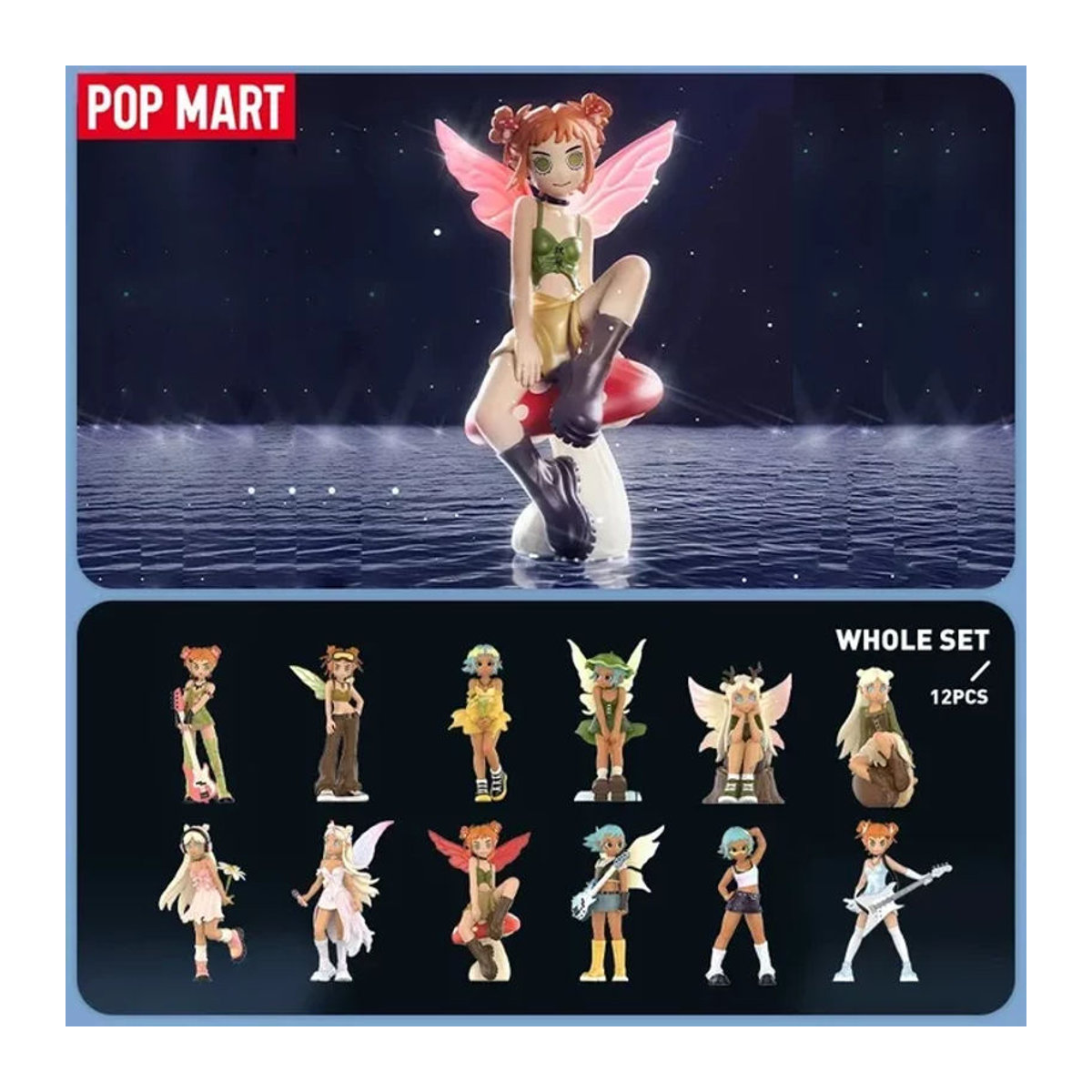 Pop Mart Peach Riot Punk Fairy Series Blind Box Mystery Box mit niedlichen Anime Figuren als Dekoration für deinen Schreibtisch, mehrfarbig - Bild 1