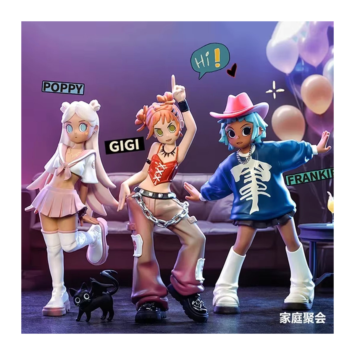 POP MART Peach Riot Rise Up Serie Blind Box Mystery Box mit blauen Kawaii Figuren als Deko-Modell für dein Zuhause - Bild 2