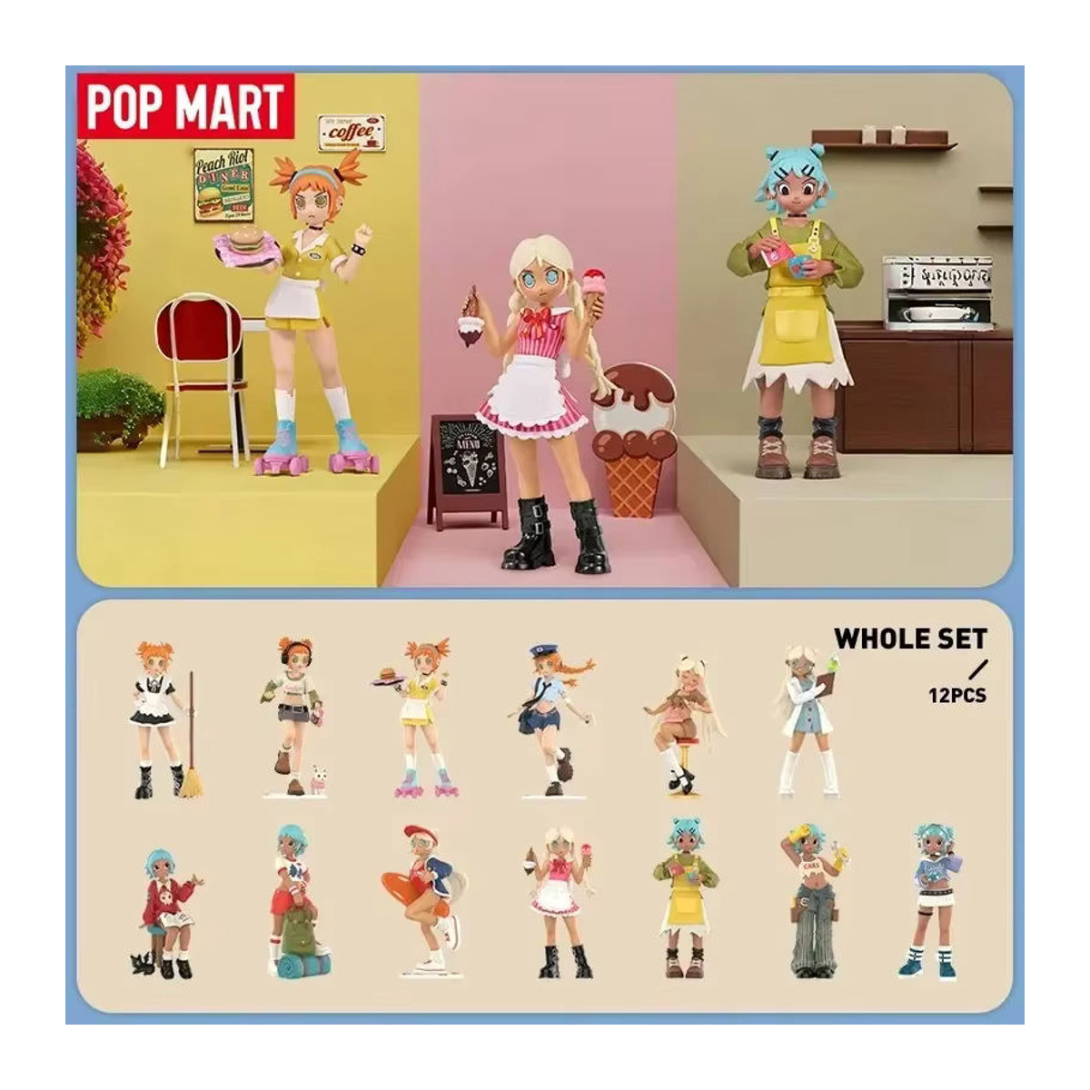 POP MART Peach Riot Rush Hour Serie Blind Box Mystery Box mit niedlichen Anime Figuren als Dekoration in Mehrfarbig - Bild 2
