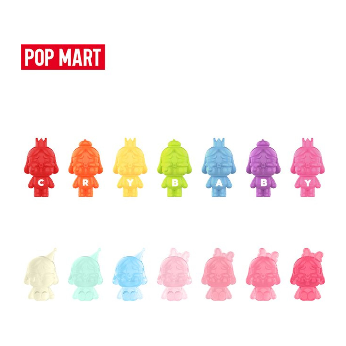 POP MART POP BEAN CRYBABY Mini Figur Regenbogen-Set in Mehrfarbig - Bild 1