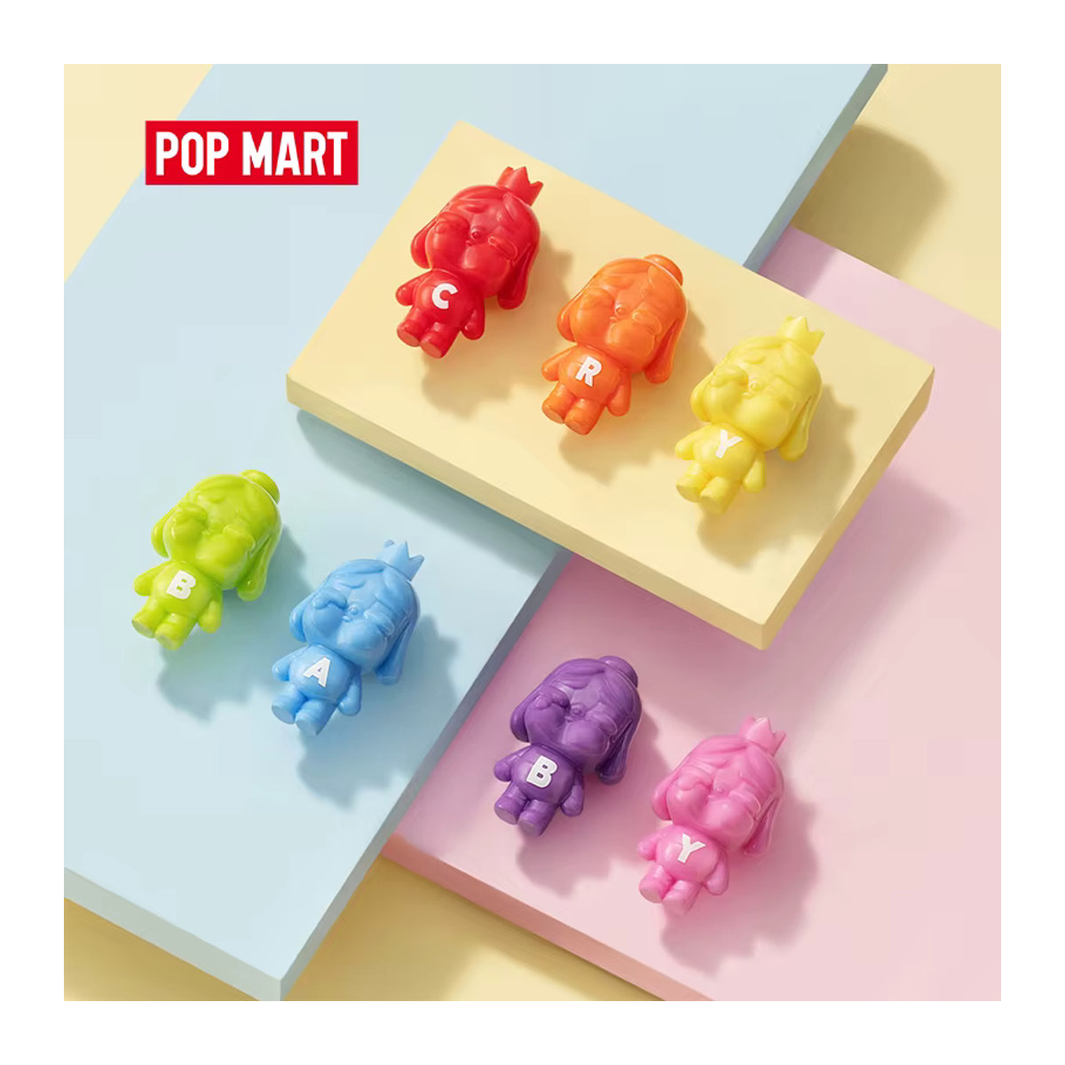 POP MART POP BEAN CRYBABY Mini Figur Regenbogen-Set in Mehrfarbig - Bild 2