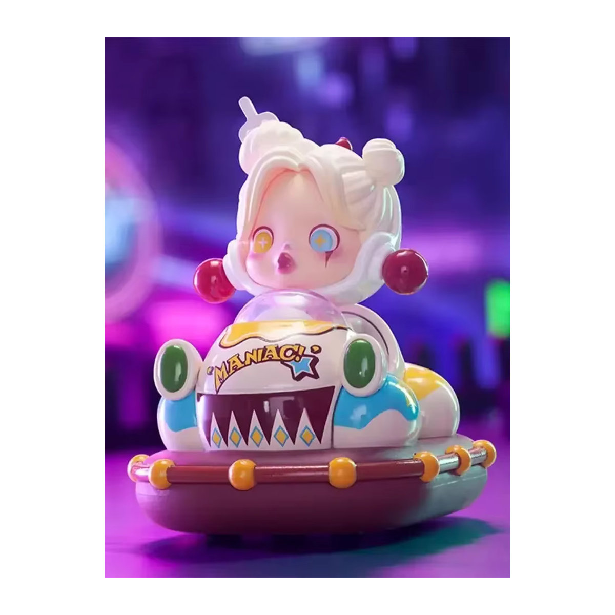 POP MART POPCAR Park Bumper Car Serie Blind Box Überraschungsbox mit mehrfarbigen Figuren aus Kunststoff zur Schreibtischdekoration - Bild 2