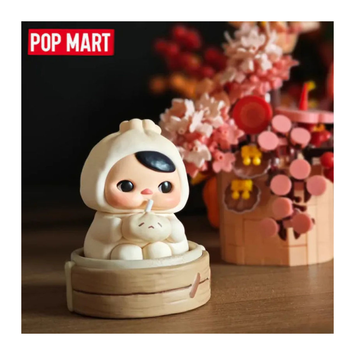 POP MART PUCKY The Feast Serie Blind Box Sammelfiguren aus Kunstharz in Braun und Weiß - Bild 1