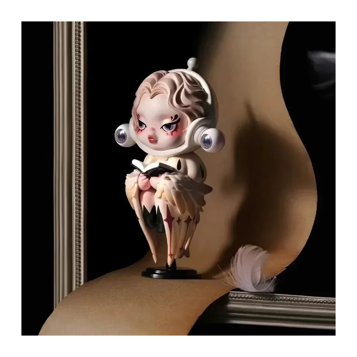 POP MART SKULLPANDA Bild der Realität Serie Blind Box Anime Action Figure Ornament in Beige - Bild 1