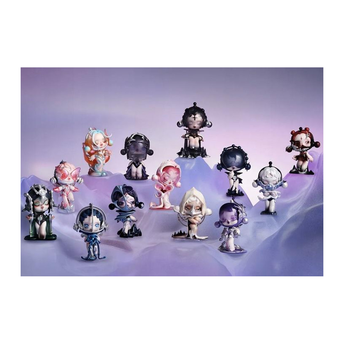 Pop Mart Skullpanda Die Klang Serie Aesthetic Vinyl Figuren in Lila - Bild 4