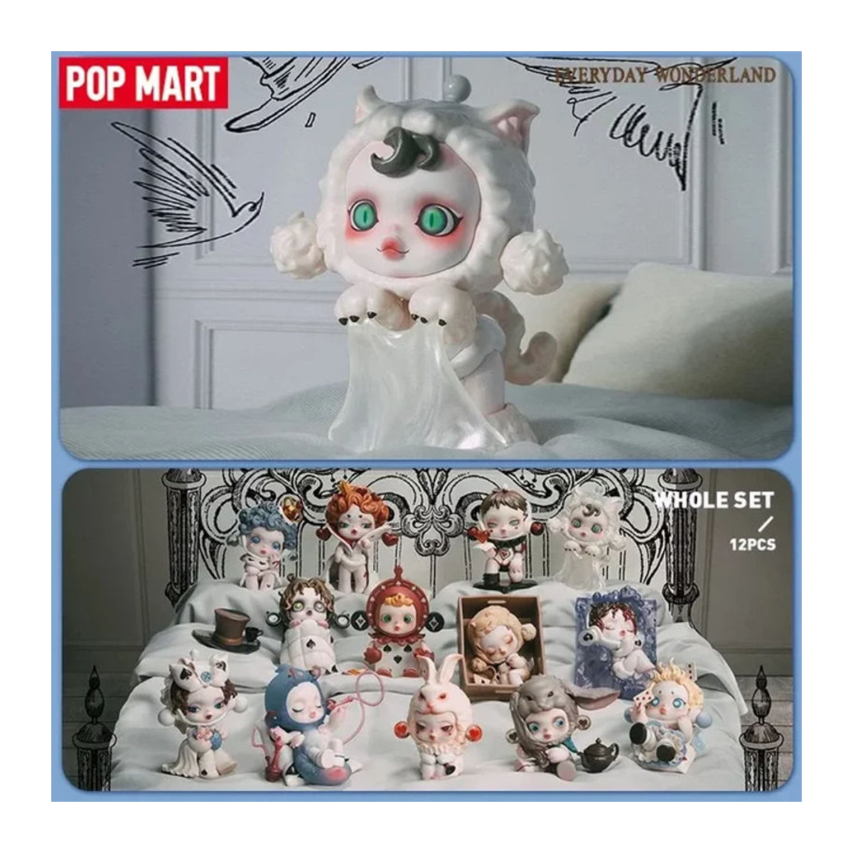 POP MART Skullpanda Everyday Wonderland Serie Blind Box Mehrfarbiges Kawaii Anime Action Figure Spielzeug aus Kunststoff - Bild 1