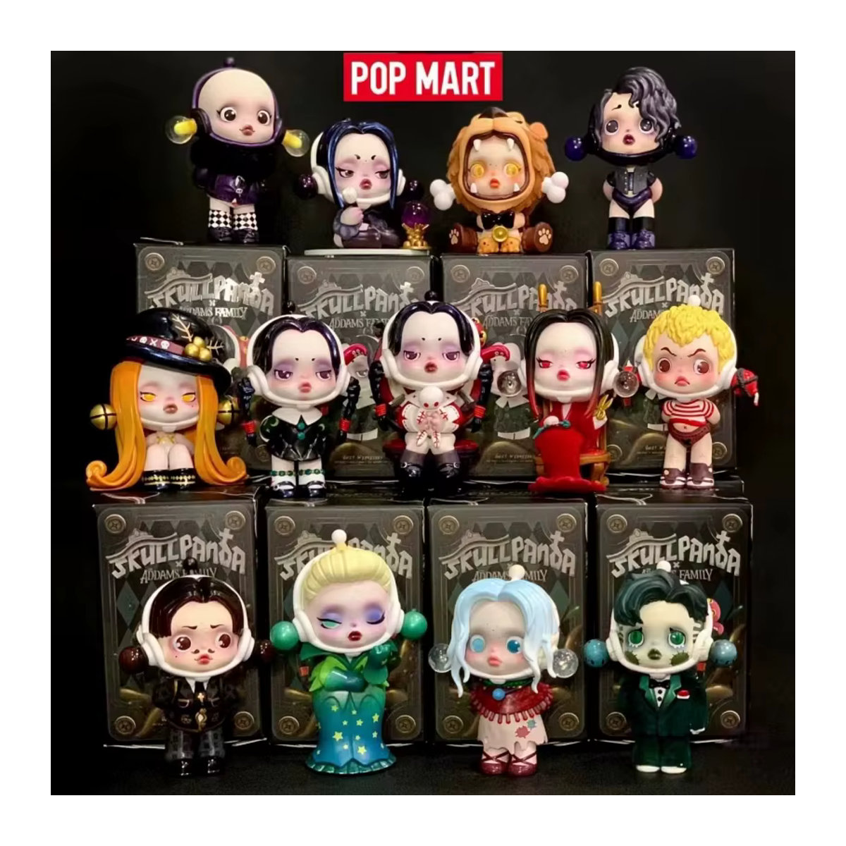 POP MART Skullpanda The Addams Family Serie Blindbox Sammelfiguren in Weiß - Bild 4