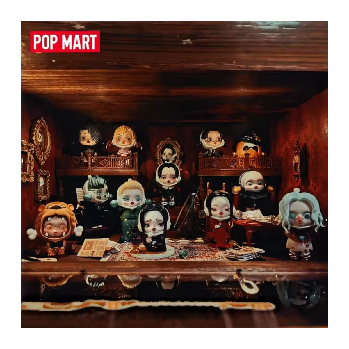 POP MART Skullpanda The Addams Family Serie Blindbox Sammelfiguren in Weiß - Bild 5