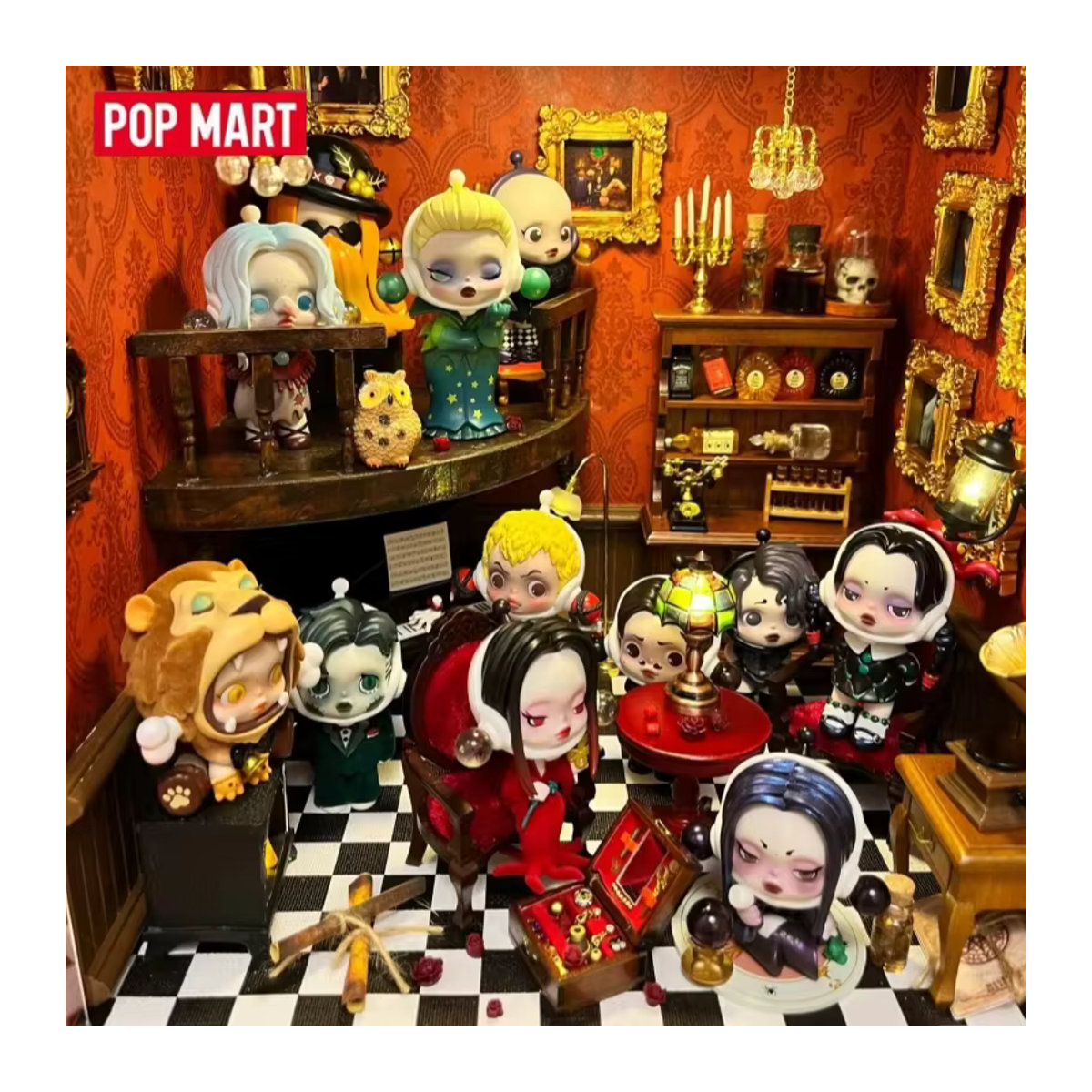POP MART Skullpanda The Addams Family Serie Blindbox Sammelfiguren in Weiß - Bild 6