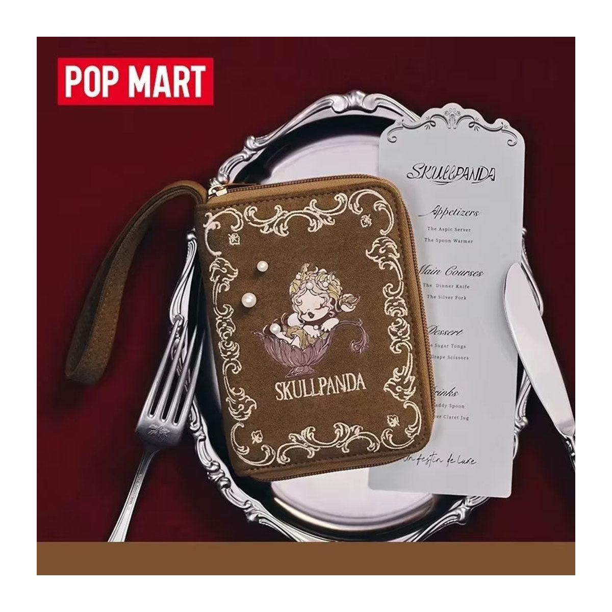 POP MART SKULLPANDA The Feast Begins Series Reisepasshülle Blindbox mit dekorativen Figuren in Braun - Bild 2