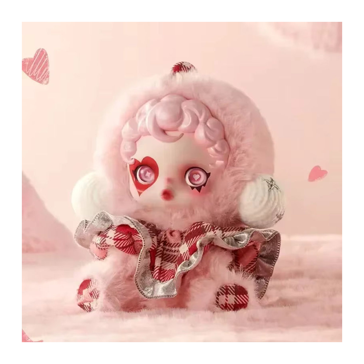 POP MART Skullpanda Winter Symphony Series Blind Box Mystery Box Anime Figur als Desktop Ornament in Braun und Rosa - Bild 3