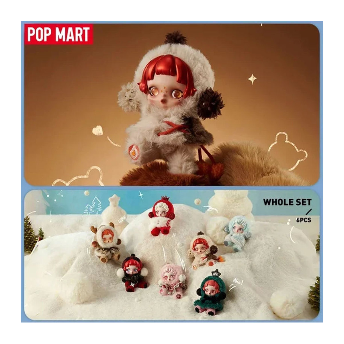 POP MART SKULLPANDA Winter Symphony Series Blind Box Mystery Box mit mehrfarbiger Anime-Figur als Dekoration - Bild 1