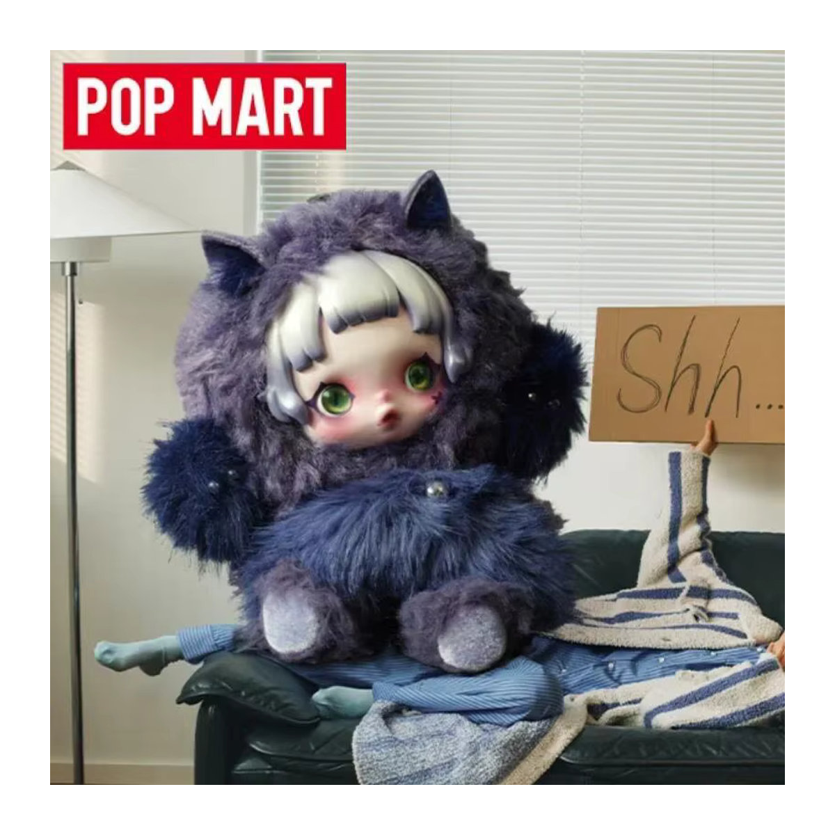 POP MART Skullpanda You Found Me Series Blind Box Anime Actionfigur Ornament in Blau - Bild 1
