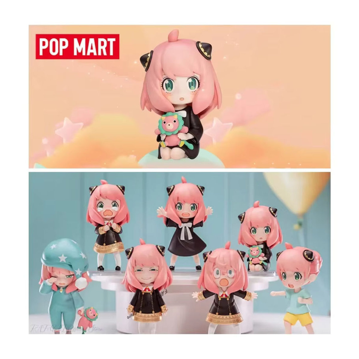 POP MART Spy x Family Anya Serie Blind Box Kawaii Anime Action Figure Mehrfarbig - Bild 1