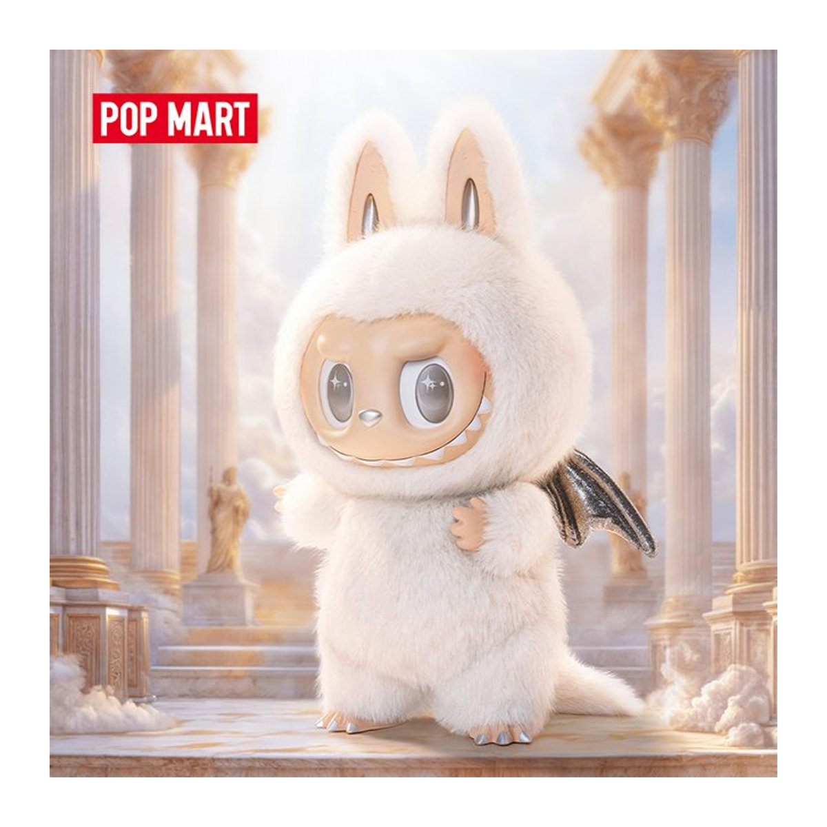 POP MART THE MONSTERS ANGEL IN CLOUDS Vinyl-Gesichtspuppe in Weiß aus Kunststoff und Textil - Bild 1