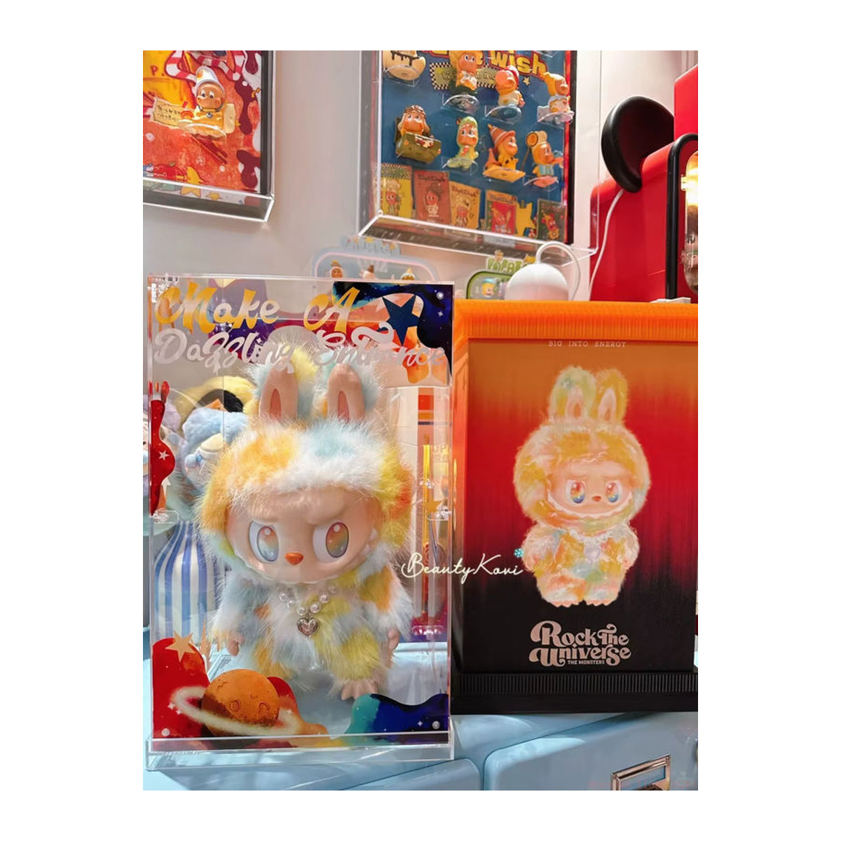Pop Mart The Monsters Labubu Rock The Universe Figur, mehrfarbig, Höhe: 38 cm - Bild 5