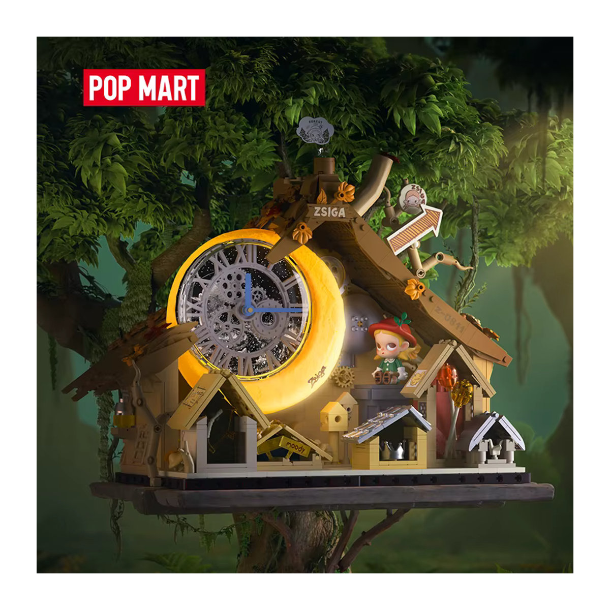 POP MART Zsiga Walking Into The Forest Serie Blockfiguren in Grün aus Kunststoff - Bild 3