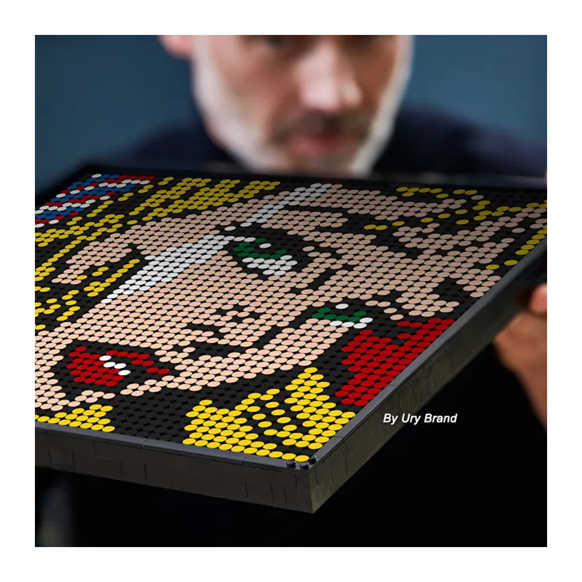 Pop Pixel Art Dame mit Schleifen Mosaik-Gemälde aus Bausteinen, 2400+ Teile DIY Puzzle-Set, mehrfarbig - Bild 3