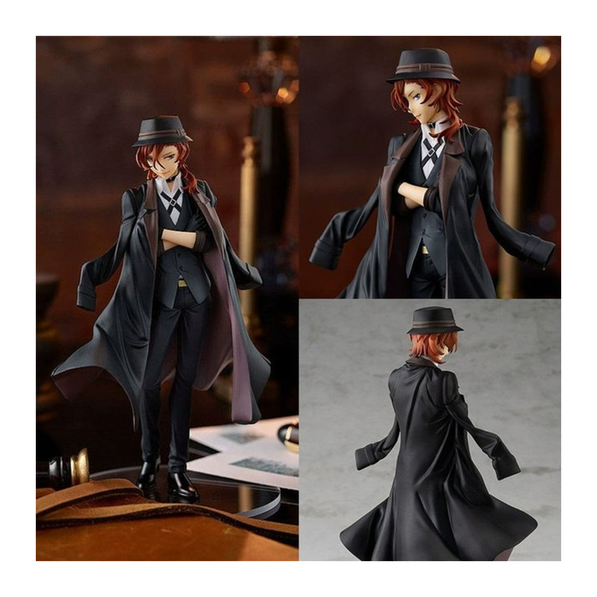 POP UP PARADE Bungo Stray Dogs Anime Figur Nakahara Chuuya, Osamu Dazai und Edogawa Rampo Modell aus Kunststoff, Höhe: 18 cm, Schwarz - Bild 1