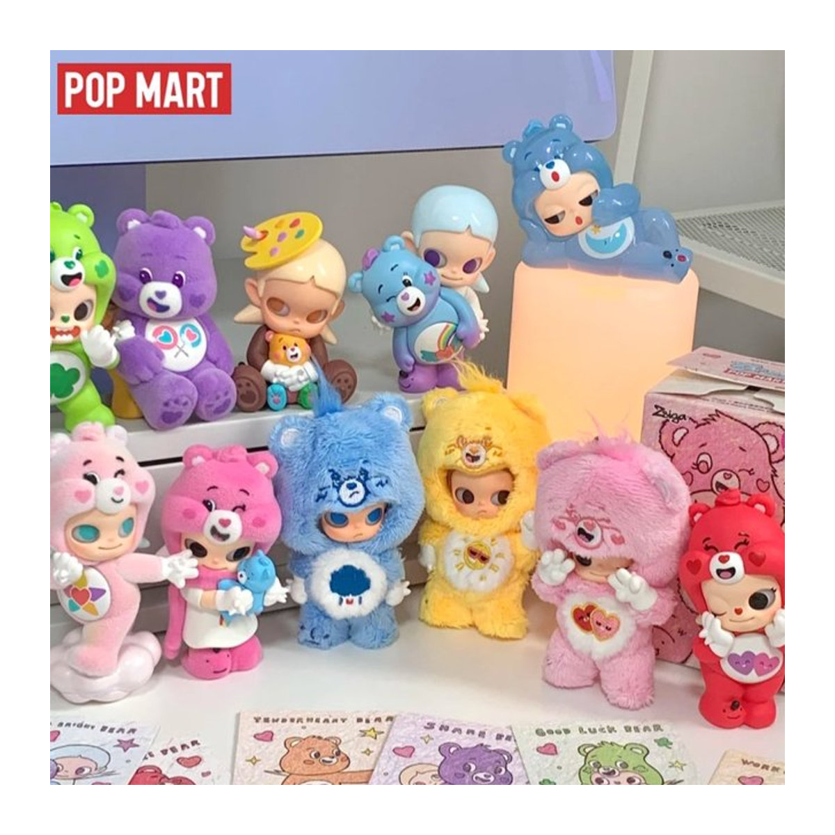 Popmart Care Bears x Zsiga Serie Blind Box Mehrfarbige Kawaii Anime Figuren aus Kunststoff - Bild 1