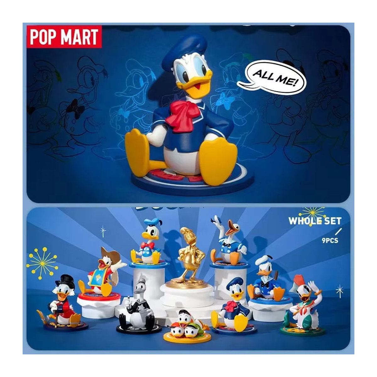 POPMART Disney Donald Duck 90. Jahrestag Serie Blind Box Mehrfarbige Anime Action Figure aus Kunststoff - Bild 1