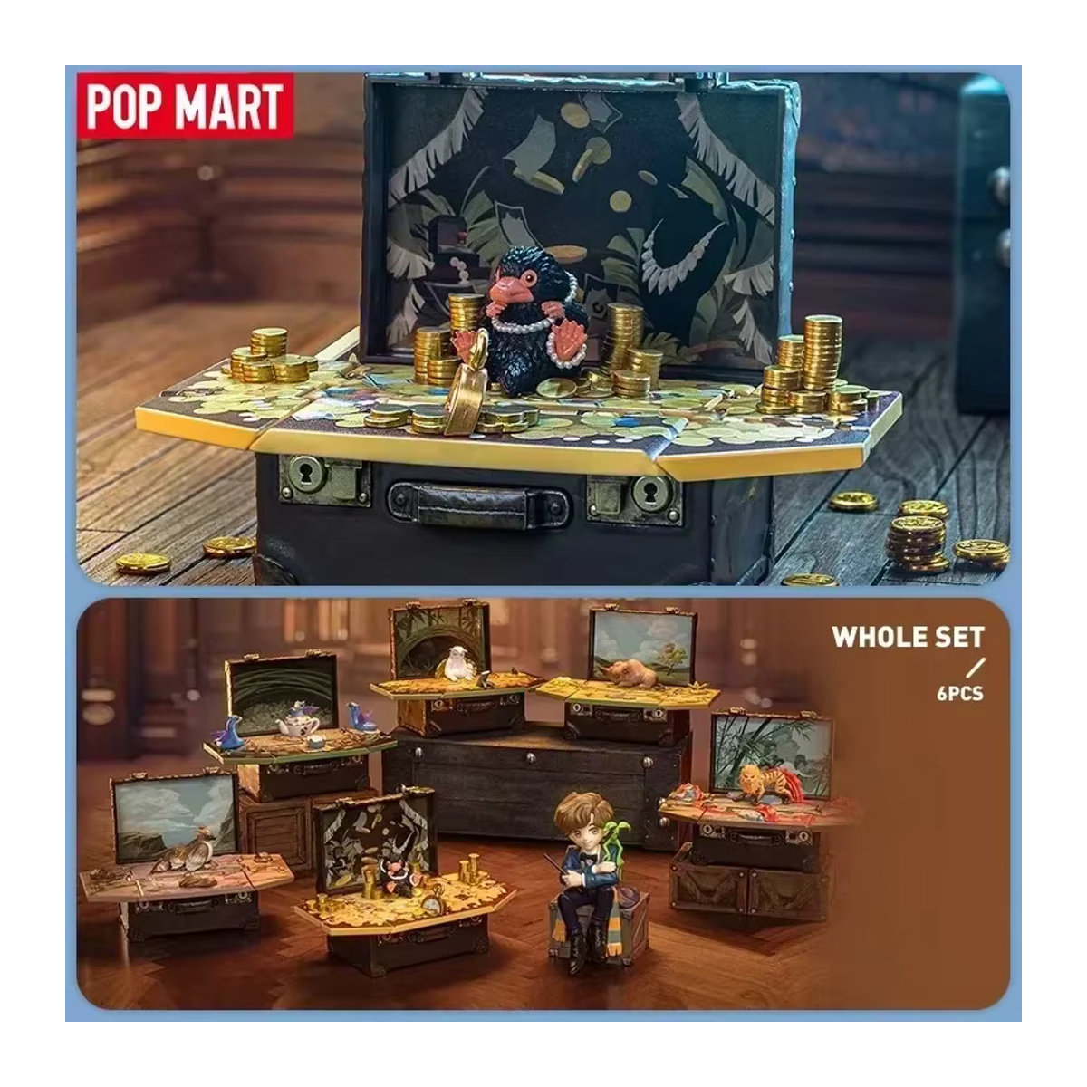 POPMART Fantastic Beasts Serie Blind Box Mystery Box mit niedlichen Anime Tier-Figuren aus Kunststoff, mehrfarbig - Bild 1